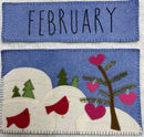 Patch Abilities- MM13-2 Feburary Monthly BOM Calendar Series Wool Kit