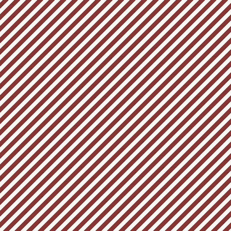 Postcard Christmas - Diagonal Stripe Dark Red