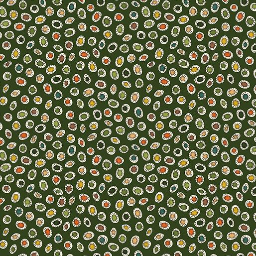Pumpkin and Spice Dot - Dark Green