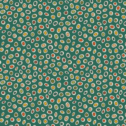 Pumpkin and Spice Dot - Teal