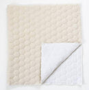 Quilted Pillow Cover Blank, Square, 19 x 19″ Oat Linen, Hexagon Quilting