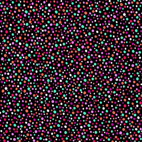 Quilter's Coordinates - Dots and Dots Black/Orange