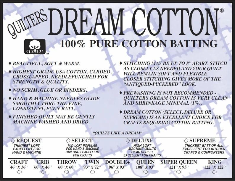 Quilter's Dream Cotton Select Queen 93" wide BTR