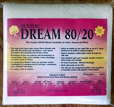 Quilter's Dream Natural 80/20 Twin  93" x 72 "