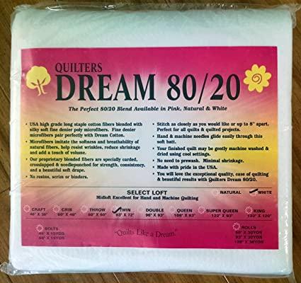 Quilter's Dream White 80/20 Twin 93" x 72"