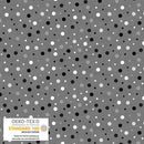 Quilting Rainbow Different Dots - Grey