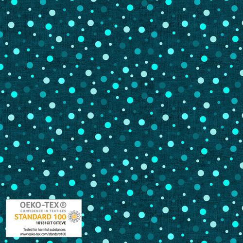 Quilting Rainbow Different Dots - Turquoise