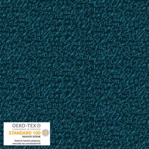Quilting Rainbow Writing - Turquoise – Bits 'n Pieces Quilt Shop