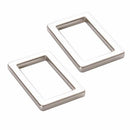 Rectangle Ring Flat 1in Nickel Set of Two