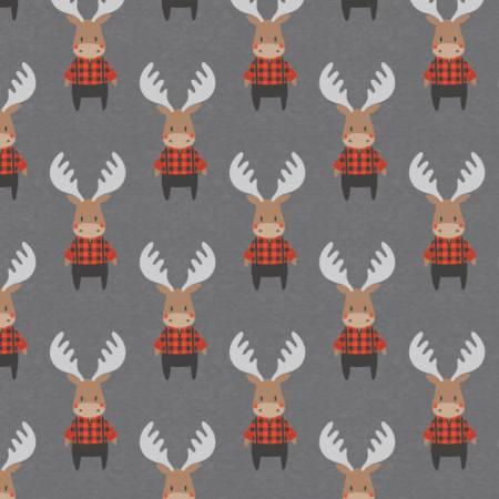 Reindeer Lodge -Charcoal  Lumberjack Moose