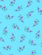 Royal Plume -  Tossed Metallic Small Florals - Turquoise