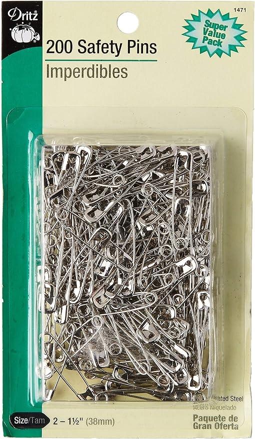 Safety Pins 200 ct, Size 2