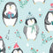 Saltwater Cozy Penguins Digital Cuddle