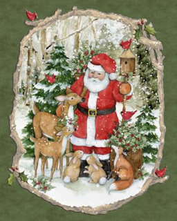 Santa Woodland Panel