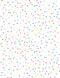 Scattered Multi Colored Dots White