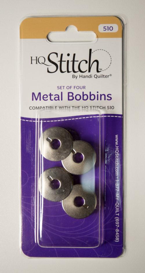 Set of Four (4) Metal Bobbins (HQ Stitch 510) Bits 'n Pieces Quilt Shop