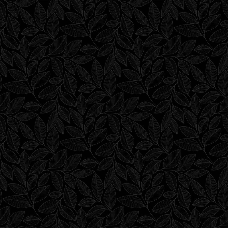 Simply Neutral 2 Large Leaf Toss Black