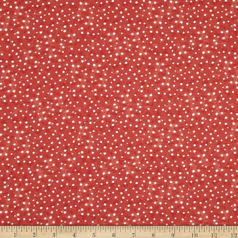 Snow Fun - Holiday Dots Red