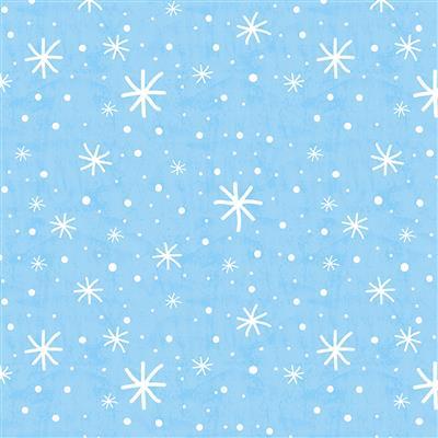 Snow Fun Flannel - Snowflakes - Sky
