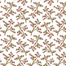 Snow Place Like Home Flannel White Tossed Sprigs