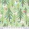 Snowy Weather - Bunnies & Birds - Lime Flannel