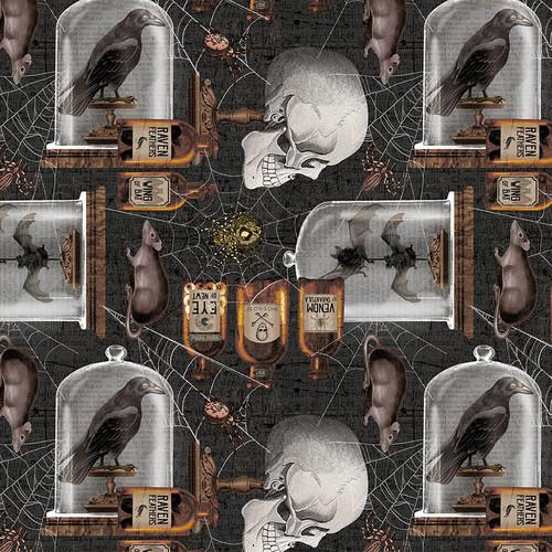 Spooky Vibe Halloween Motifs - Charcoal