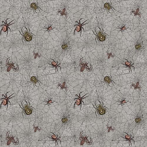 Spooky Vibe Spiders & Webs - Light Grey