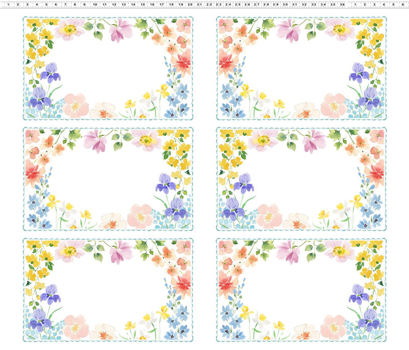 Spring Has Sprung 36" Placemat Panel - White