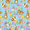 Spring is Hare Bunny Allover - Blue