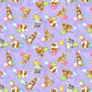 Spring is Hare Bunny Tossed Bunnies - Purple
