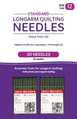 Standard Longarm Needles – Two Packages of 10 (12/80-R, Sharp)
