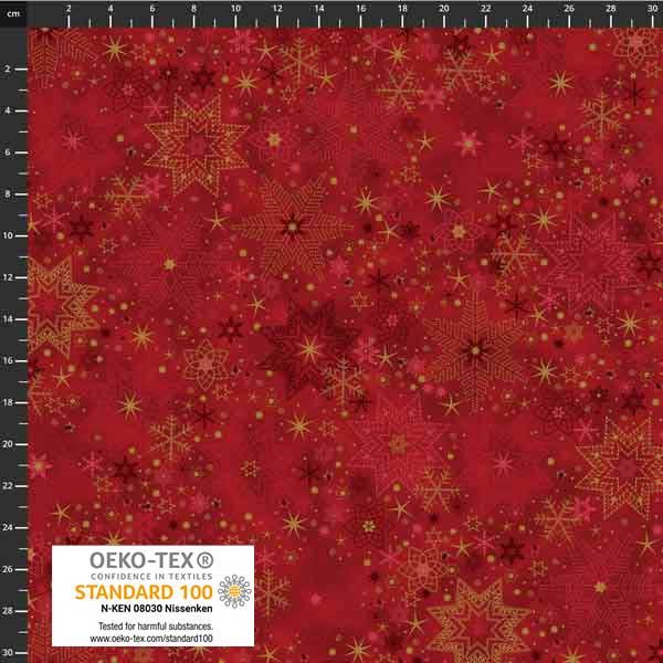 Star Sprinkle -  Snowflakes - Red/Gold