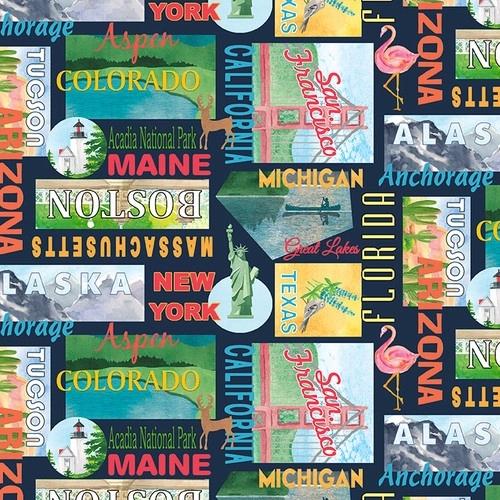 Stateside - City and State Names -  Gray