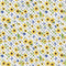 Sunflower Bouquets Floral Check - Grey