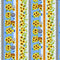 Sunny Sunflowers Border Stripe Tablerunner Fabric