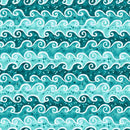 The Sea is Calling - Waves - Teal