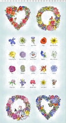 Tina's Wildflowers 24" panel - white