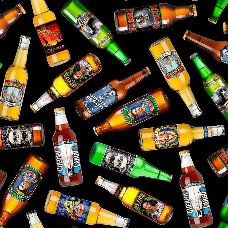 Tossed Beer Bottles - Black