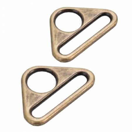 Triangle Rings 1" Set of Two - Antique Brass