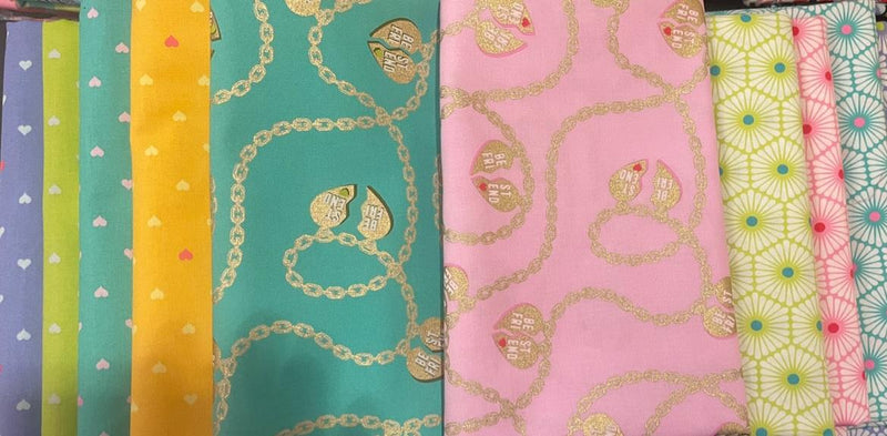 Tula Pink Besties 1-yard Fabric Bundle - Corordinates (12)