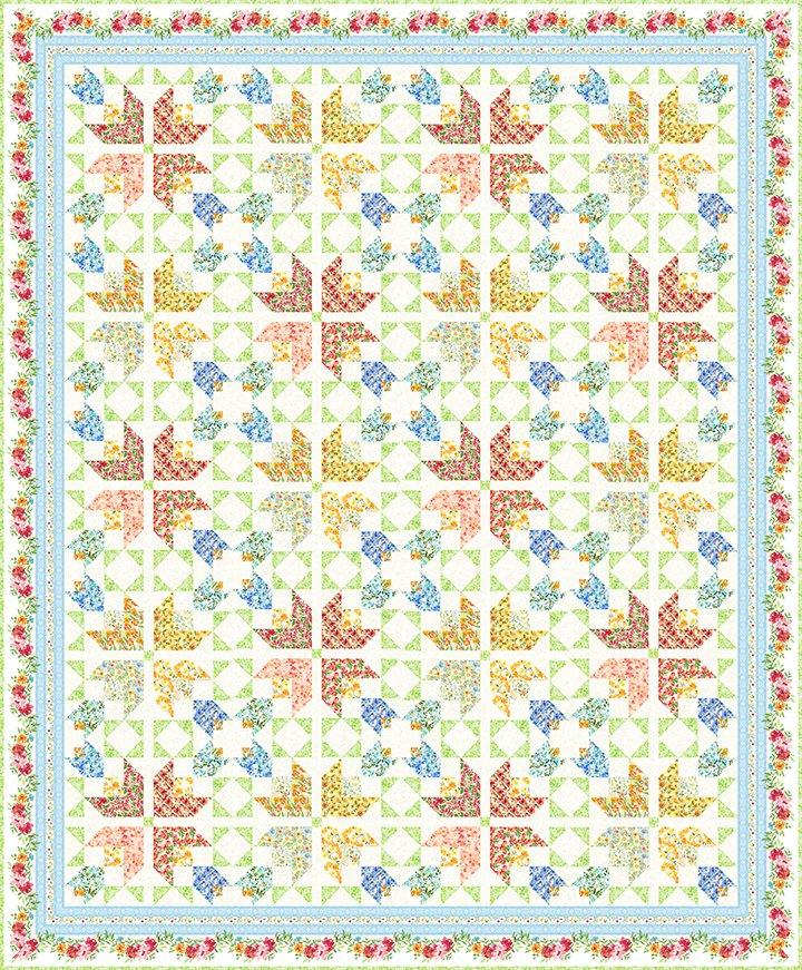 Watercolor Beauty Strip - Beautiful Garden Quilt