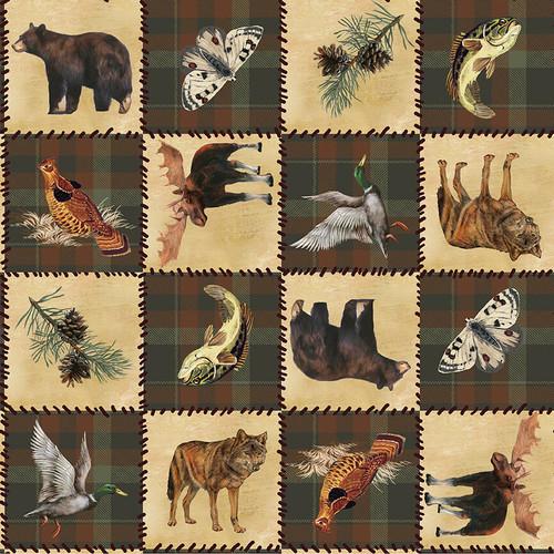 Wilderness Trail - Animal Patch Panel - Brown