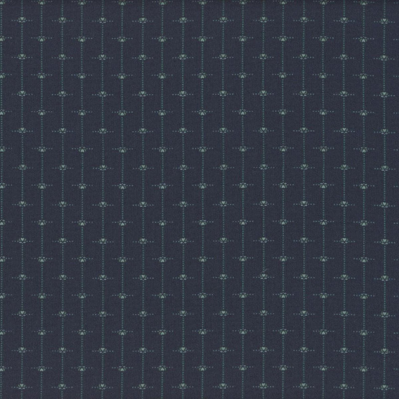 Willow Hollow Kim Diehl Heart Blossom Stripe - Dark Blue