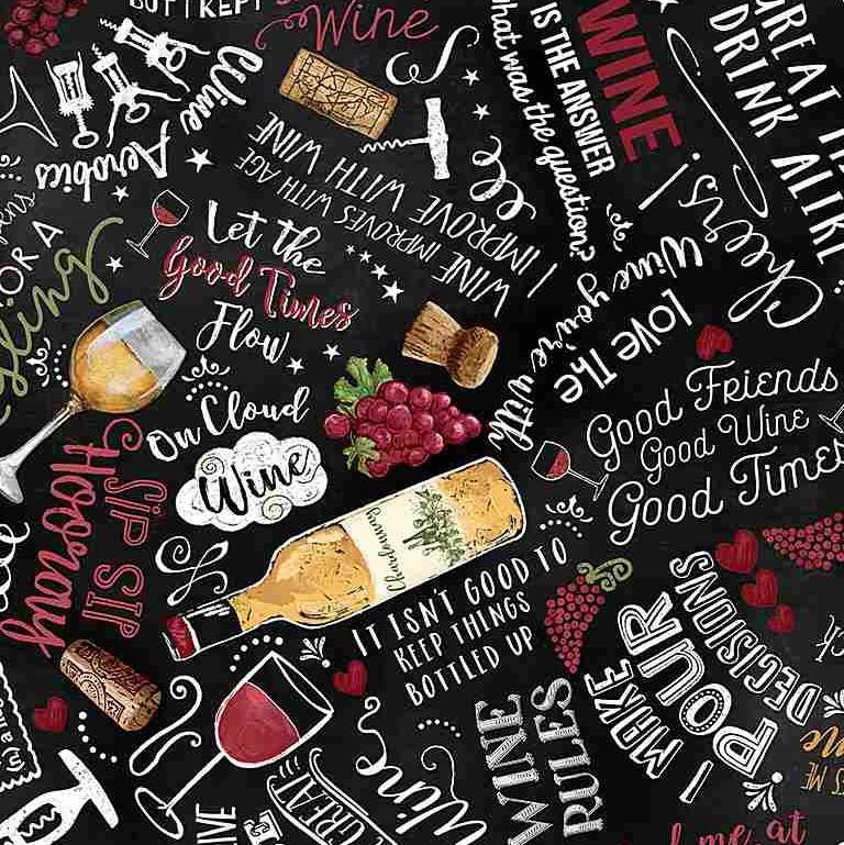 Wine Cellar Text - Black