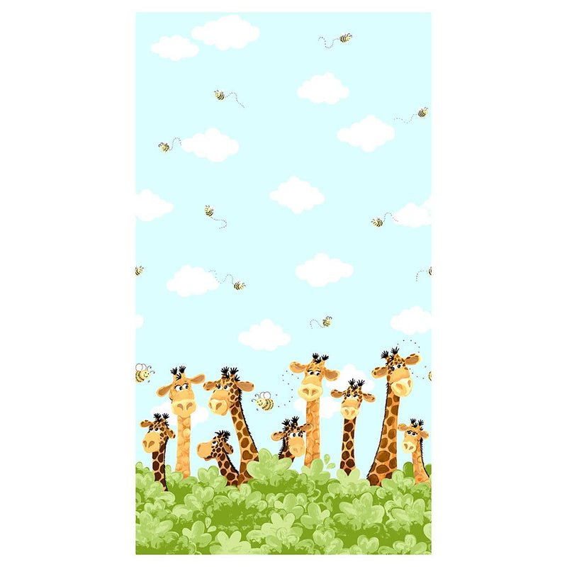 Zoe the Giraffe -  Border Aqua